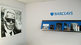 Vue de l'expo à la Barclays Bank, Grasse